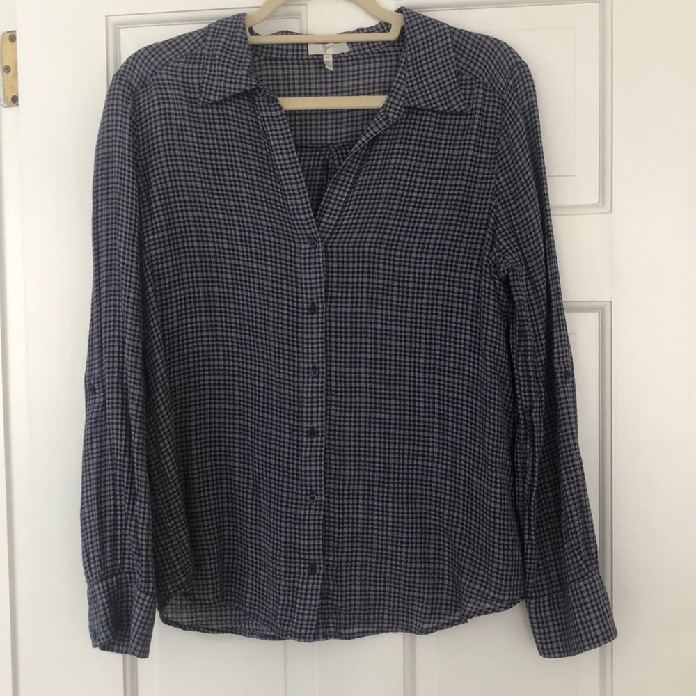 Joie Cotton Gingham Button Down - Never Worn!!